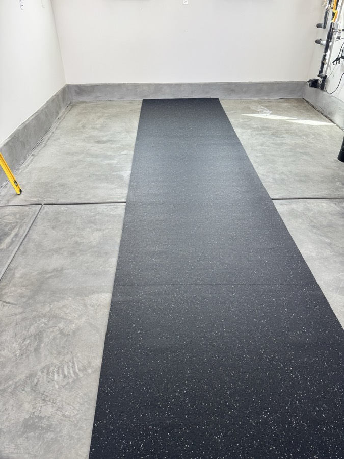 Rubber gym flooring