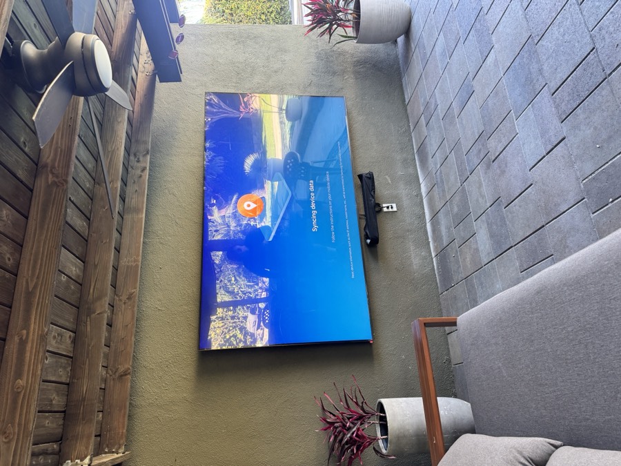 Large TV mounting